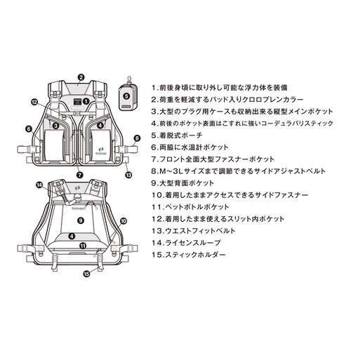 パズデザイン Pazdesign FTGストリームベストII ガンメタ ZFV-029 FTG