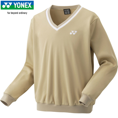 ヨネックス YONEX メンズ レディース トレーニングウェア スウェット ユニトレーナー ライトベージュ 32032 343 長袖トップスの通販は