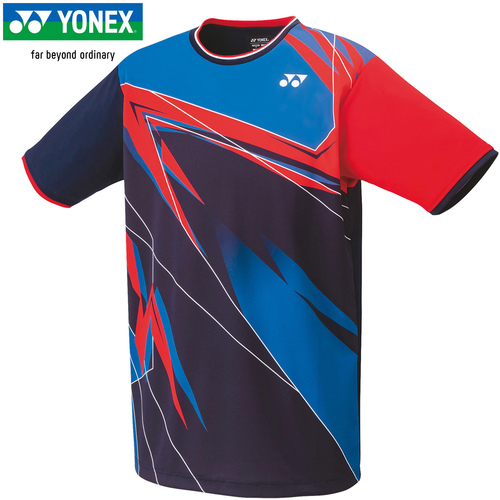 ヨネックス YONEX メンズ レディース ユニゲームシャツ ネイビーブルー 10475 019 バドミントンウェア 半袖トップス 試合 練習 部活の通販は