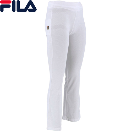 フィラ FILA レディース Wメッシュアンダーロングパンツ ホワイト VL8031 01 ボトムス 練習 スポーツウェア バドミントン 硬式 軟式の通販は