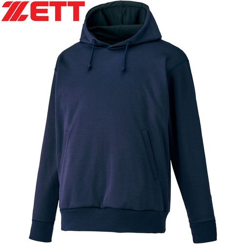 ゼット ZETT メンズ レディース 野球 ウェア HEAT-Z 裏起毛スウェットパーカー ネイビー BOS311 2900 野球ウェア 長袖 フーディ 練習 普段着 デイリーユース トップス