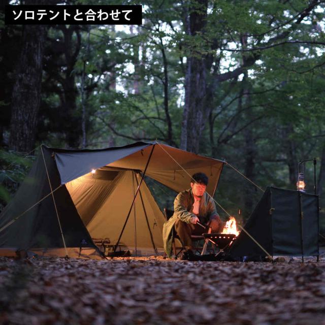 クイックキャンプ　焚火陣幕　風除け　風防　ブラック クイックキャンプ QUICKCAMP 焚火陣幕-homura コットン 焚き火