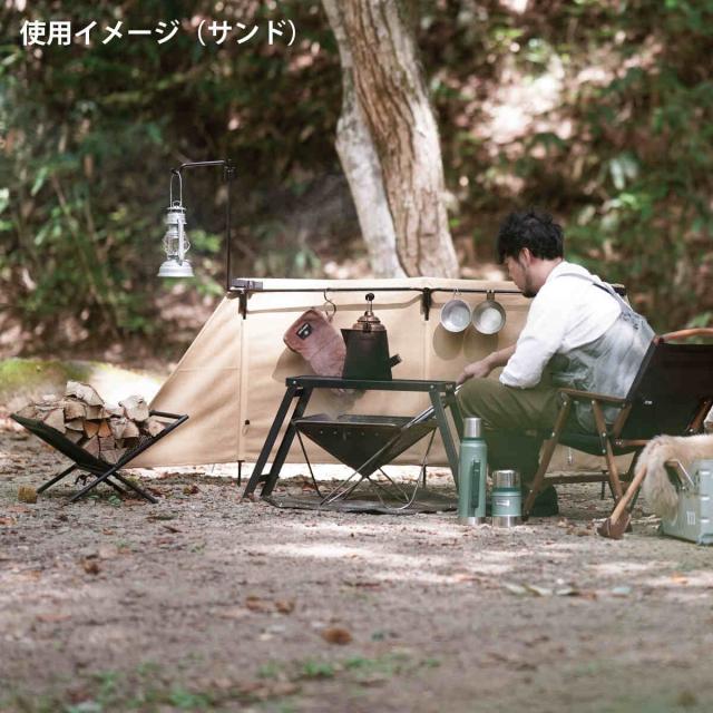 【新品未開封】QUICKCAMP QCFIRE 陣幕 焚き火陣幕 サンド クイックキャンプ QUICKCAMP 焚火陣幕-homura コットン 焚き火