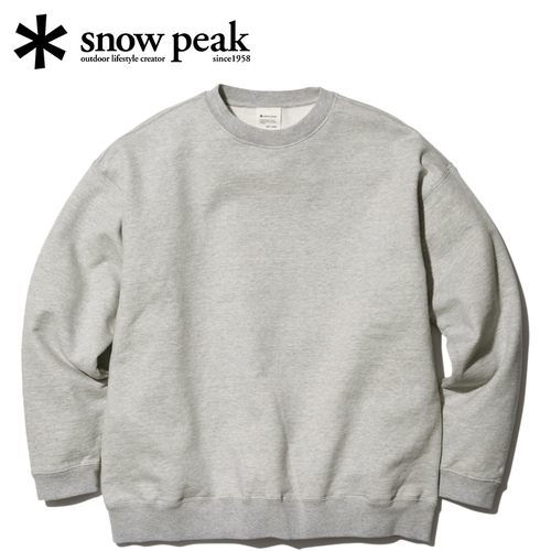 スノーピーク snowpeak メンズ トレーナー リサイクルコットン スウェットクルーネック M.グレー SW-22SU401 Recycled Cotton Sweatの通販は