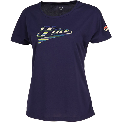 フィラ FILA レディース アップリケTシャツ フィラネイビー VL2696 20 半袖Tシャツ トップス 吸水 速乾 UVカット スポーツウェア テニスの通販は フィラ FILA レディース アップリケTシャツ フィラネイビー VL2696 20 半袖Tシャツ トップス 吸水 速乾 UVカット スポーツウェア テニスの通販は