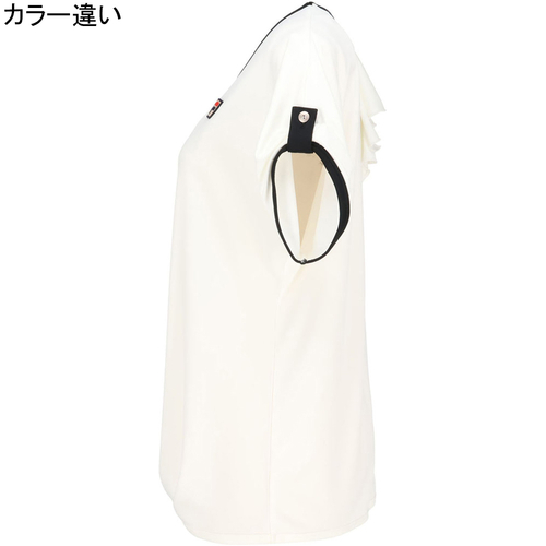 フィラ FILA レディース ゲームシャツ グリーン VL2698 25 半袖Tシャツ ドロップショルダー ウエストタック フェミニン トップス 吸水の通販は