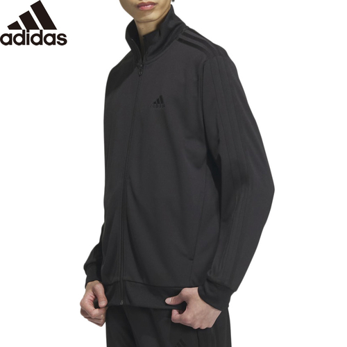 アディダス adidas メンズ トレーニングウェア ジャケット スリーストライプス レギュラーフィット ダブルニット トラックトップの通販は