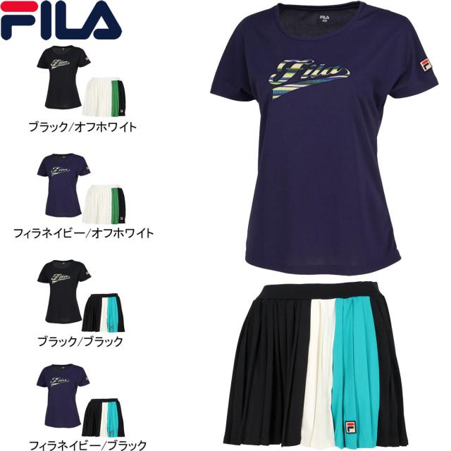 フィラ FILA レディース アップリケTシャツ VL2696 ＆ スコート