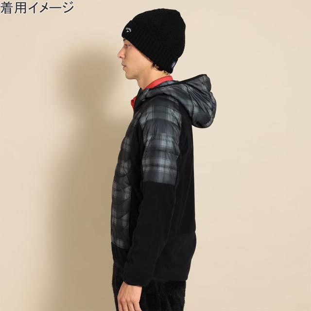 CALLAWAY キャロウェイ フード付 中綿 ニットジャケット グレー系 M