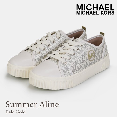 マイケルコース MICHAEL KORS キッズ スニーカー サマー アリーン ペールゴールド MK100750 plgd SUMMER ALINE  子供 ジュニア スポーツ｜au PAY マーケット