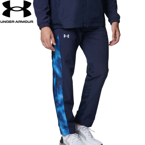 アンダーアーマー UNDER ARMOUR メンズ トレーニングウェア ロングパンツ トリコット ラインド ウーブン パンツ ミッドナイトネイビーの通販は