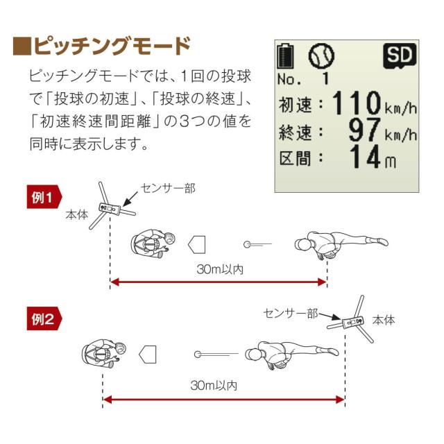 ユピテル Yupiteru 野球 練習器具 スピードガン BSG-2 投球