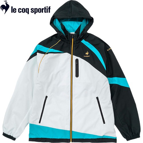 ルコック スポルティフ le coq sportif メンズ ウインドジャケット ブラックグリーン QTUWJF30SN BKGR テニスウェア 長袖ジャケット