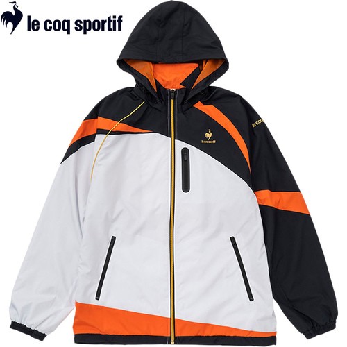 ルコック スポルティフ le coq sportif メンズ ウインドジャケット ブラックオレンジ QTUWJF30SN BKOG テニスウェア 長袖ジャケット