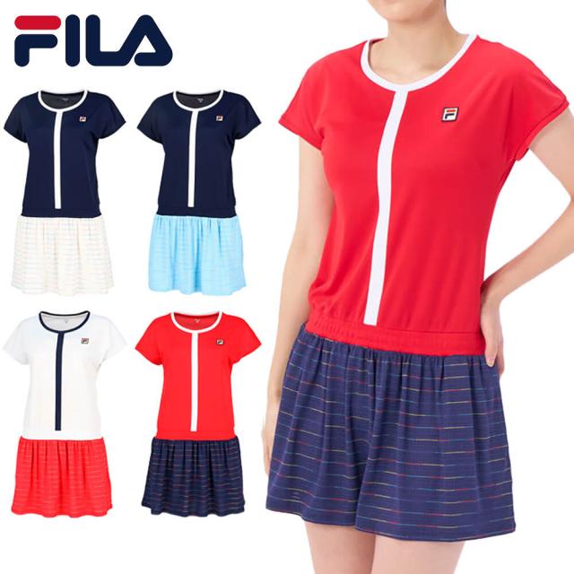 【フィラ】 FI LAテニス 2024年春夏モデル ワンピース Lサイズ フィラ FILA テニスウェア レディース ワンピース KPI限定コラボ
