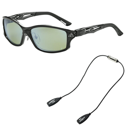 ゼクー Zeque ステルス クリアブラック F-1924 ＆ グラスコード ブラック AS-028 計2点セット ジールオプティクス ZEALOPTICS アウトドア 釣り フィッシング 普段使い 偏光サングラス