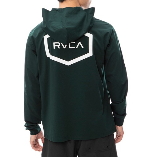 ルーカ RVCA メンズ ヘックス ラッシュガード サーフ フーディ OGR BE041800 HEX LS SURF HOODIE 2024春夏モデル 長袖 ジップアップ