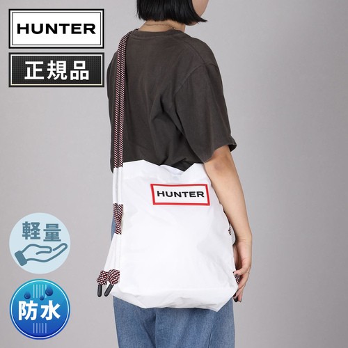 ハンター HUNTER トートバッグ トラベル リップストップ リサイクル ナイロン トート バッグ ホワイト/レッドボックスロゴ UBS1517NRSの通販は