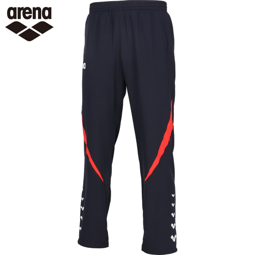 アリーナ arena メンズ レディース トレーニングウェア ロングパンツ レギュラーシルエット ネイビー×レッド ASS4LPU008 NVRD 水泳の通販は 8,127円