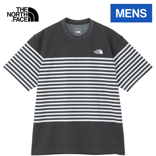 ザ・ノース・フェイス ノースフェイス メンズ 半袖Tシャツ ショートスリーブパネルボーダーティー ミックスチャコール NT32406 ZC S/Sの通販は