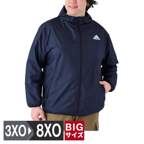マンチェス Manches メンズ 【adidas/アディダス】ウーブンフードジャケット ダークネイビー 1012733350 3 大きいサイズ 大きめの通販は
