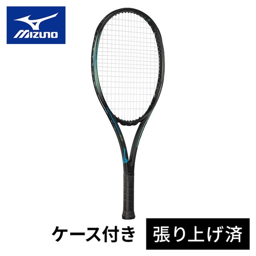 ミズノ MIZUNO 硬式テニス ラケット アクロスピード25 ブラック×バーン 63JTH425 09 ACROSPEED 25 硬式 テニス 張上げ済 6〜8歳 小学生