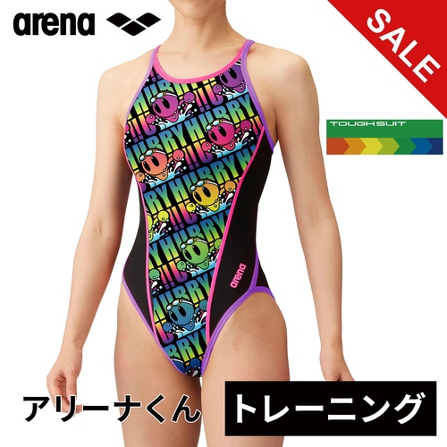 新品 arena アリーナ トレーニングワンピース ブラック×ピンク S 楽天市場】アリーナ arena キッズ 競泳水着 トレーニング