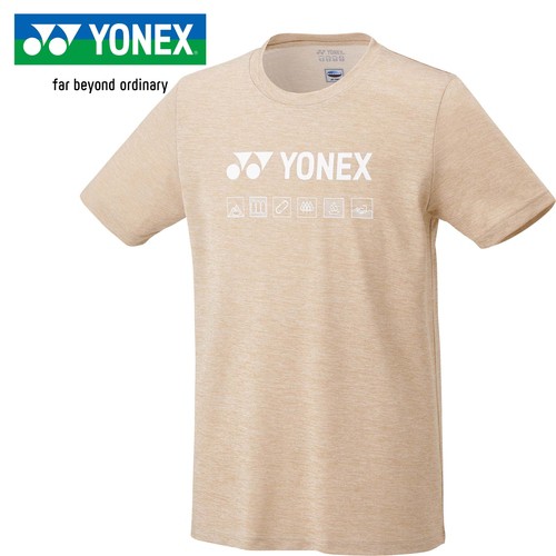 ヨネックス YONEX メンズ レディース ドライTシャツ フィットスタイル サンドベージュ 16716 194 テニスウエア 半袖 シャツ トップスの通販は