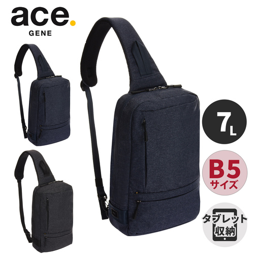 エース ジーン ace.GENE メンズ レディース ホバーライト ボディバッグ 大 59002 01 鞄 コンパクト 斜め掛け バッグ カジュアル 旅行の通販は 7,315円