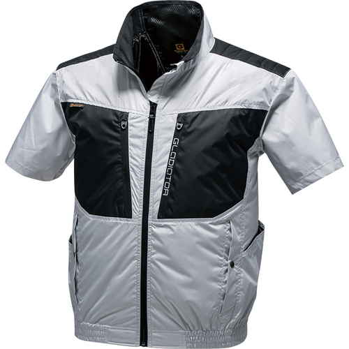 グラディエーター GLADIATOR メンズ レディース ボルトクール バックチタンHYBRID半袖ジャケット シルバー G-5510 VOLTCOOL ファン付きの通販は 5,453円