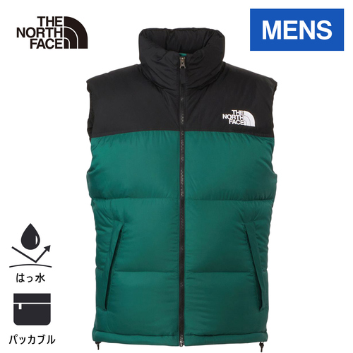 週末限定希少 THE NORTH FACE ヌプシ ダウンベスト XL 緑色 ザ・ノース・フェイス ノースフェイス メンズ ヌプシベスト TNF
