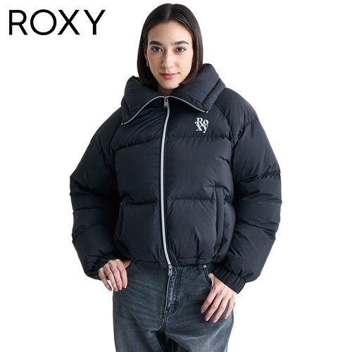 ROXYブラックダウンジャケット Roxy - [新品未開封] ROXY・ロキシー・長い丈・ダウンジャケット
