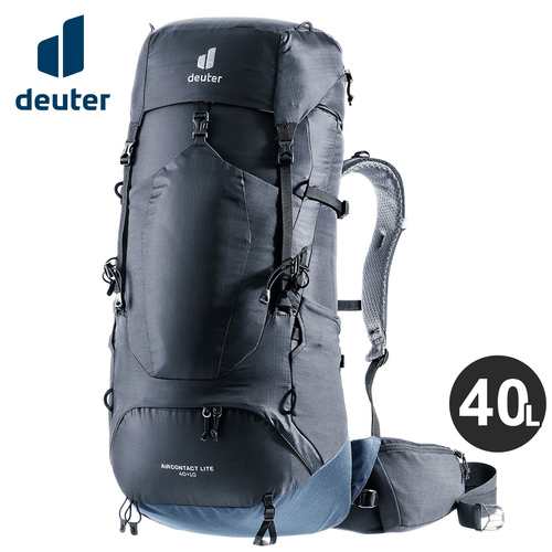 ドイター deuter メンズ レディース バックパック エアコンタクトライト 40＋10 ブラック×マリン D3340123 7319 AIRCONTACT LITEの通販は
