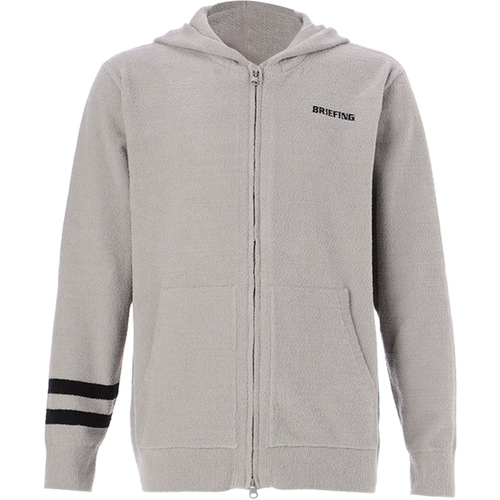 美品BRIEFING（ブリーフィング）メンズ パーカー　グレー　S BRIEFING GOLF 【超美品】ブリーフィング ジップパーカー グレー