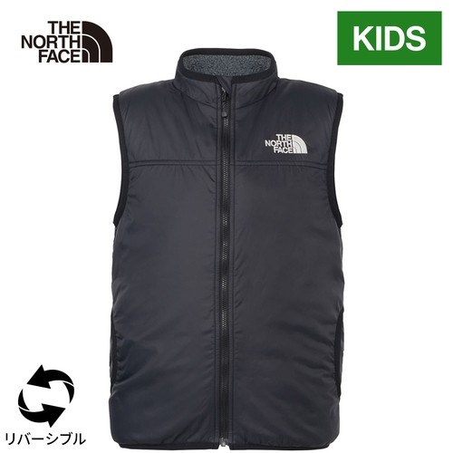 ザ・ノース・フェイス ノースフェイス キッズ リバーシブルコージーベスト ブラック2 NYJ82445 KK ReversibleCozyVest 2024秋冬モデル