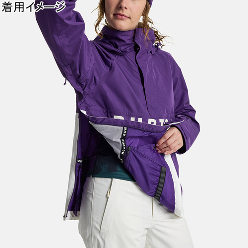 BURTON 紫色 スノーボードウェア フード付き　レディースＬ BURTON 紫色 スノーボードウェア フード付き レディースL
