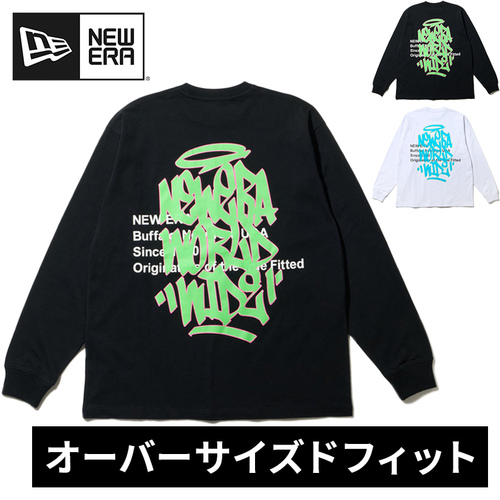 ニューエラ NEW ERA メンズ レディース 長袖Tシャツ 長袖 オーバーサイズド コットン Tシャツ グラフィティ LS OS CT TEE Graffitiの通販は