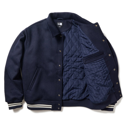 NEW ERA Calnamur ネイビー スタジャン　M 新品未使用　即日発送 楽天市場】【 NEW ERA ニューエラ 】 MELTON VARSITY CALNAMUR