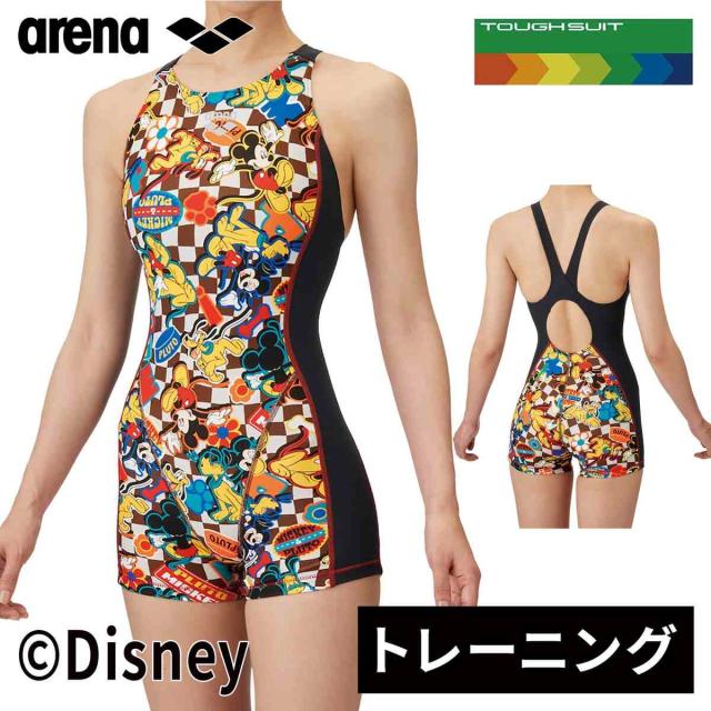【新品】アリーナ ワンピーススパッツ 水着 オープンバック ミドルレッグ XO arena 【タフスーツ】トレーニングワンピーススパッツ（オープン