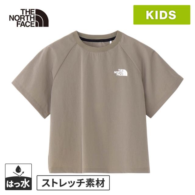 ザ・ノース・フェイス ノースフェイス キッズ Tシャツ モビリティークルー キャバングレー NPJ22472 CR Mobility Crew 2025春夏モデル tシャツ 半袖 子供 ジュニア はっ水 アウトドア ブランド インナー カジュアル