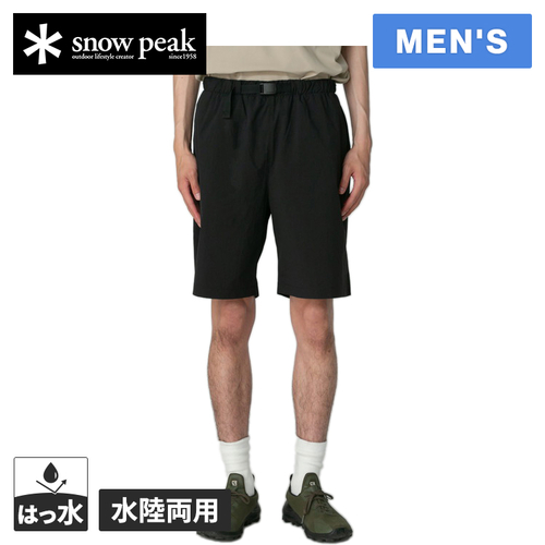 SEA snow peak ブラックショートパンツ snow peak スノーピーク snowpeak ナイロンタッサー 2ウェイ