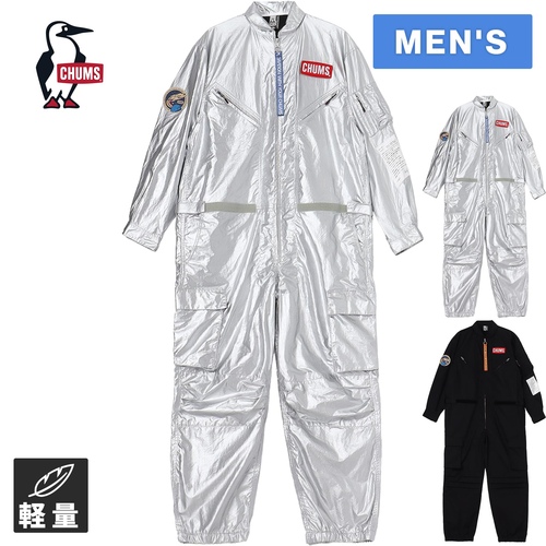 チャムス CHUMS メンズ アウトドアウェア スペース ジャンプスーツ CH03-1377 Space Jump Suit 2025春夏モデル つなぎ オールインワン 宇宙服 ソコル ベルクロ仕様 ワッペン メタリックカラー