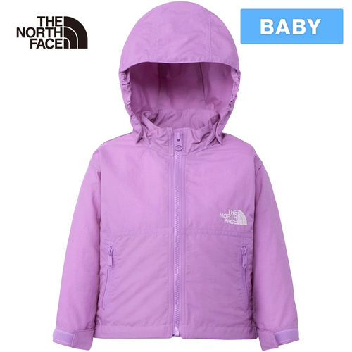 ザ・ノース・フェイス ノースフェイス ベビー コート コンパクトジャケット パープルグラナイト NPB22510 UR Compact Jacket 2025春夏モデル アウトドアジャケット アウター 幼児 赤ちゃん 子供 ナイロンジャケット ウインドブレーカー トレッキング 羽織り