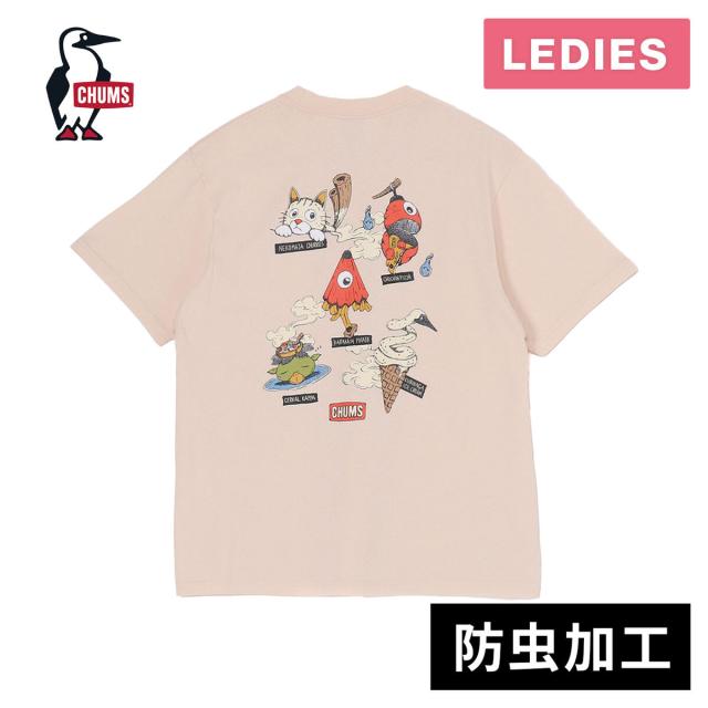 チャムス CHUMS レディース 半袖Tシャツ アンチバグ フード