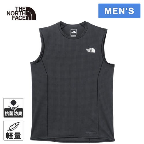 ザ・ノース・フェイス ノースフェイス メンズ ランニングウェア シャツ スリーブレスドライドットライトクルー ブラック NT12587 K S/Lの通販は 8,800円