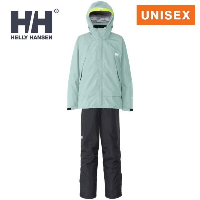 ヘリー・ハンセン HELLY HANSEN メンズ レディース レインウェア ヘリーレインスーツ ミスティグレー HH12510 MS Helly Rain Suit 新学期 2025春夏モデル レインジャケット ロングパンツ セットアップ 上下セット 防水 はっ水 透湿 抗菌防臭 パッカブル