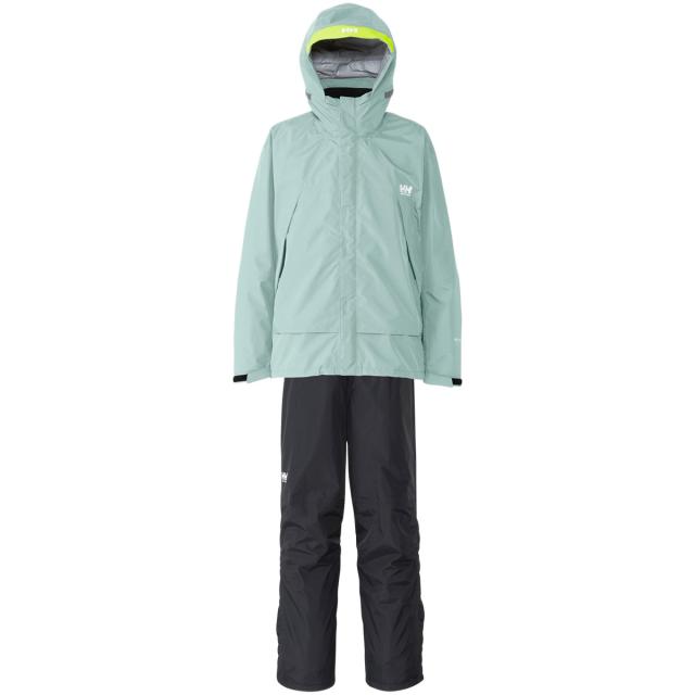 ヘリー・ハンセン HELLY HANSEN メンズ レディース レインウェア ヘリーレインスーツ ミスティグレー HH12510 MS Helly Rain Suit 新学期 2025春夏モデル レインジャケット ロングパンツ セットアップ 上下セット 防水 はっ水 透湿 抗菌防臭 パッカブル