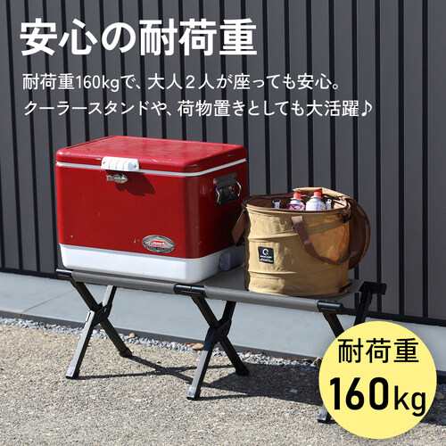 クイックキャンプ QUICKCAMP 折りたたみ コンパクトベンチ 二人