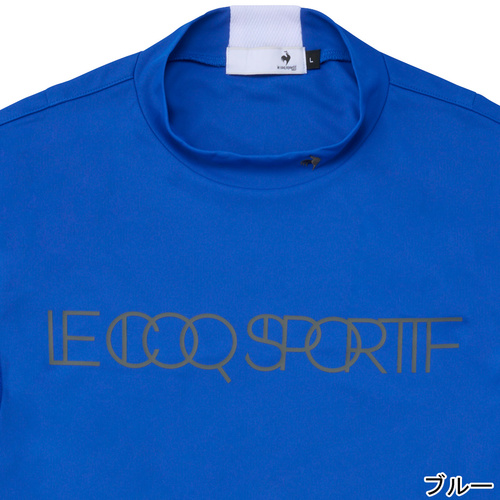 ルコック スポルティフ le coq sportif メンズ カラーブロック柄モックネック半袖シャツ LG5SHS51M ゴルフウェア 半袖シャツ 通気性 立体トップス クーリング トップス シャツ・ポロシャツ