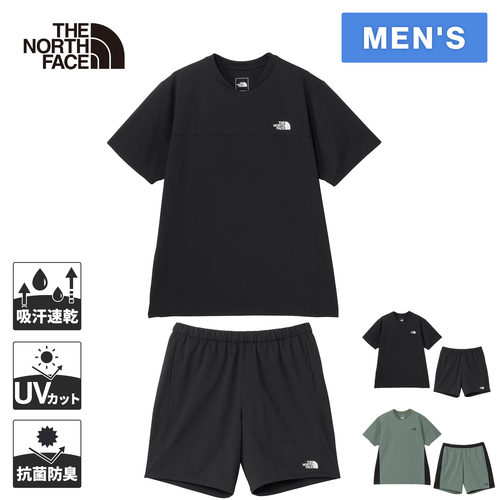 ザ・ノース・フェイス ノースフェイス ショートスリーブテッククルー NT22599 ＆ テックショーツ NB22584 上下セット 2025春夏モデル Tシャツ 半袖シャツ ショートパンツ ハーフパンツ 短パン 半ズボン 速乾 ドライ トレーニング ジム